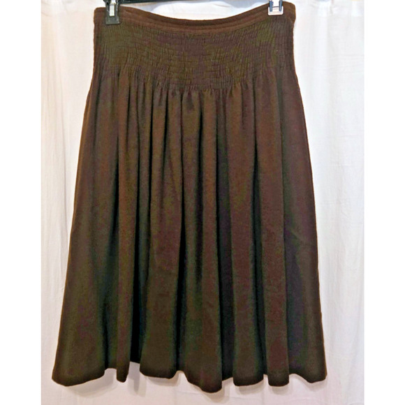 Saint Laurent Rive Gauche Paris Wool gathered Skirt w Pockets Not sized - Picture 4 of 16